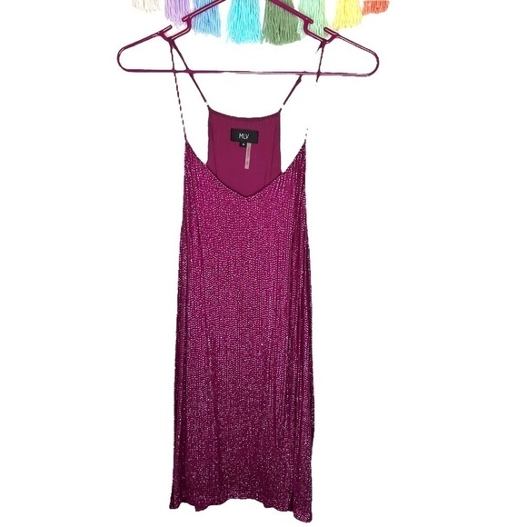 MLV by MAYREN LEE VIRAY Pink Magenta Embellished Sparkle Dress Eras Tour Outfit - Picture 4 of 16